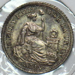 Peru 1897 JF 1/2 Dinero 297682 combine shipping