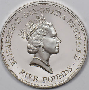 Great Britain 1990 5 Pounds 90th birth of the Queen Mother GR0308 combine shippi
