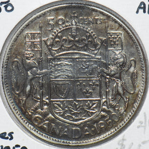Canada 1950 50 Cents Lion animal Horse No lines in 1950 150604 combine shipping