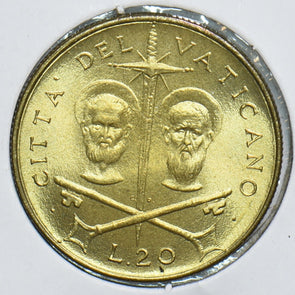 Vatican 1970 's 20 Lire 241053 combine shipping