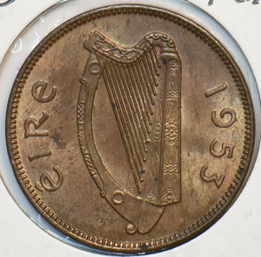 Ireland 1953 1/2 Penny Sow animal Piglet 296727 combine shipping