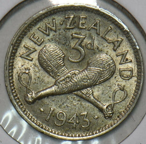 New Zealand 1943 3 Pence 152388 combine shipping