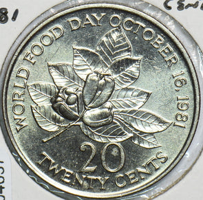 Jamaica 1981 20 Cents 904637 combine shipping