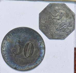 Germany 1917 10/50 Pfennig Bielefeld 490300 combine shipping