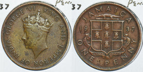 Jamaica 1937 Penny 198477 combine shipping