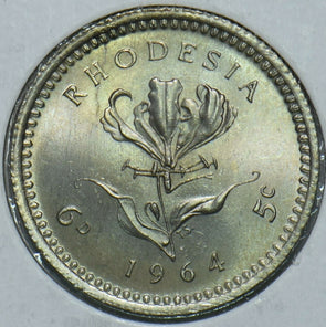 Rhodesia 1964 6 Pence BU 152037 combine shipping