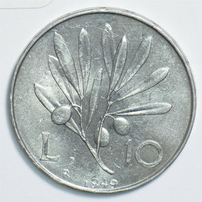 Italy 1949 10 Lire 198175 combine shipping