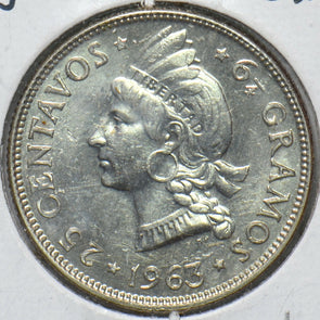 Dominican Republic 1963 25 Centavos 294298 combine shipping
