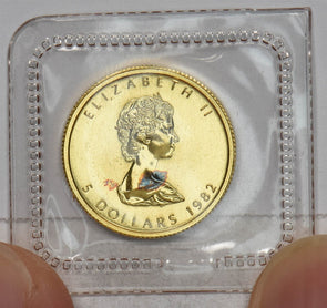 1982 Gold Canada Maple Leaf 1/10 oz $5 (Sealed) GEM Bu GL0305
