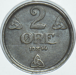 Norway 1944 2 Ore Lion animal 190852 combine shipping