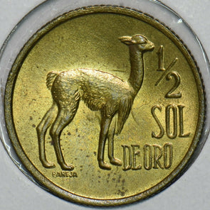 Peru 1975 1/2 Sol Llama animal 196596 combine shipping