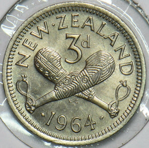 New Zealand 1964 3 Pence 297582 combine shipping