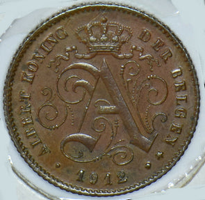 Belgium 1912 1 Centime Lion animal  290366 combine shipping