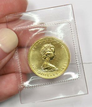 Canada 1981 10 Dollar $10 gold mint sealed BU 1/4oz gold maple GL0206 combine sh