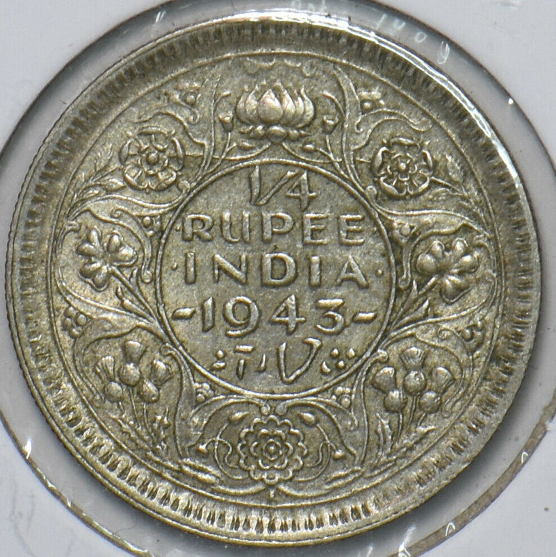 British India 1943 1/4 Rupee 150917 combine shipping