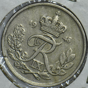 Denmark 1948 Key Date 25 Ore 290953 combine shipping