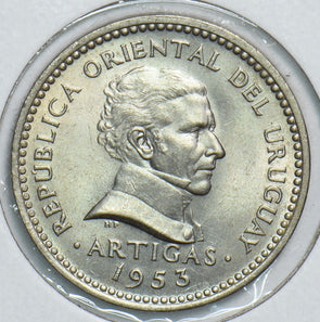 Uruguay 1953 10 Centesimos 298934 combine shipping