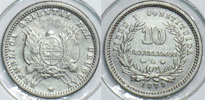 Uruguay 1877 10 Centesimos 198503 combine shipping