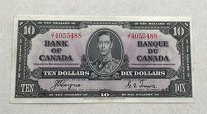 Canada 1937 10 Dollars Ch CU Bank note coyne/towers RC0352 combine shipping
