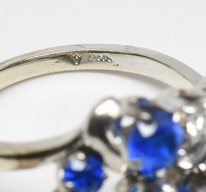 14K Gold Sapphire Diamond Ring 5.46g RG0173