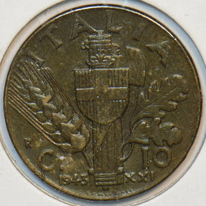 Italy 1943 R 10 Centesimi 195565 combine shipping