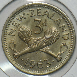 New Zealand 1963 3 Pence 152375 combine shipping