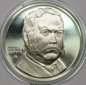 1980 's Medal Proof Chester A Arthur in capsule 1.2oz pure silver Franklin Mint