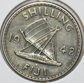Fiji 1942 Shilling 151107 combine shipping