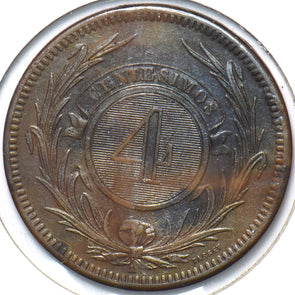 Uruguay 1869 4 Centesimos 294399 combine shipping