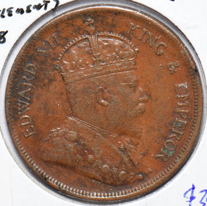 Straits Settlements 1908 Cent 490158 combine shipping