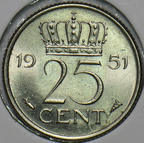 Netherlands 1951 25 Cents 152456 combine shipping