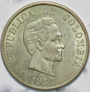 Colombia 1934 50 Centavos Carolus IIII 293438 combine shipping
