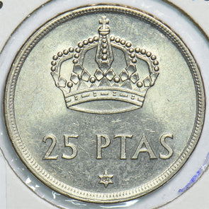 Spain 1975 25 Pesetas 80 198444 combine shipping