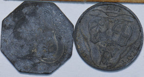 Germany 1917 10 Pfennig 2 Coins Zink 292541 combine shipping