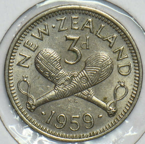 New Zealand 1959 3 Pence 903651 combine shipping