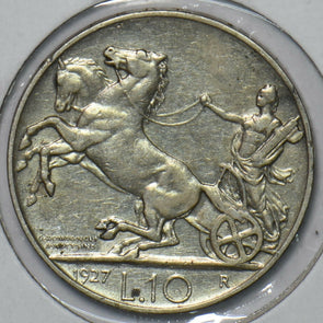 Italy 1927 R 10 Lire Horse animal 490980 combine shipping