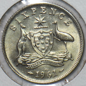 Australia 1961 6 Pence Kangaroo animal Emu British 151419 combine shipping