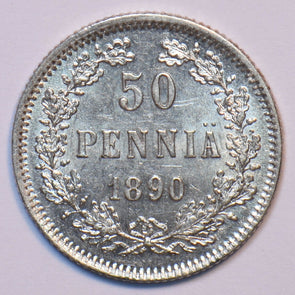 Finland 1890 50 Pennia Eagle animal 294566 combine shipping