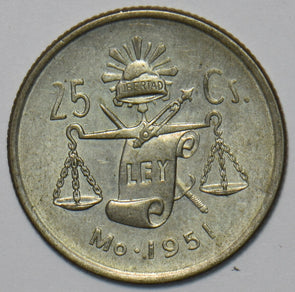 Mexico 1951 Mo 25 Centavos Eagle animal 151676 combine shipping