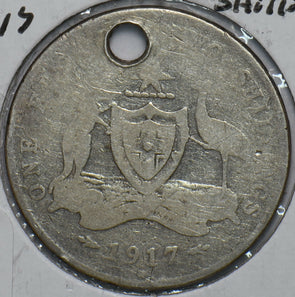 Australia 1917 Shilling Kangaroo animal Emu 902597 combine shipping