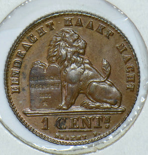 Belgium 1912 1 Centime Lion animal  290366 combine shipping