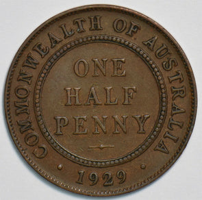 Australia 1929 1/2 Penny 298262 combine shipping
