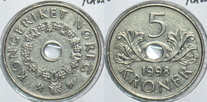 Norway 1998 5 Kroner 904802 combine shipping