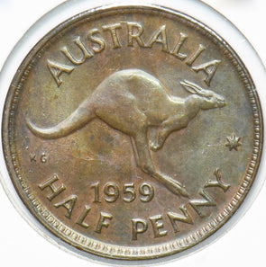 Australia 1959 Elizabeth II 1/2 Penny 192158 combine shipping