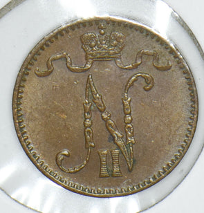Finland 1907 Nickolas II Penny 290986 combine shipping