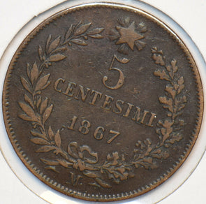 Italy 1867 M 5 Centesimi 150867 combine shipping