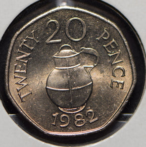 Guernsey 1982 20 Pence  191159 combine shipping