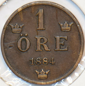 Sweden 1884 Ore 194184 combine shipping