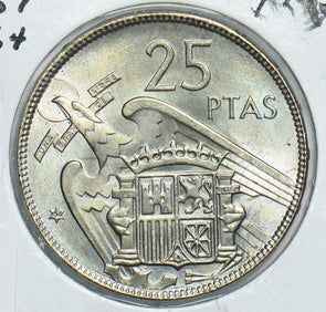 Spain 1957 25 Pesetas 299120 combine shipping