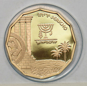 Israel 1987 5 New Sheqalim gold gem proof agw 0.2497oz gold holyland site 4k min